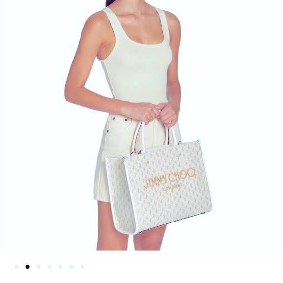 New Authentic Jimmy Choo Varenne M Tote - Picture 3 of 13